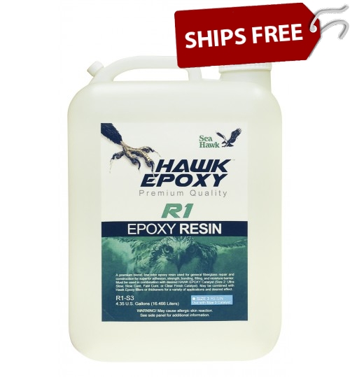Hawk Epoxy Resin, R1-S3, 4.35 Gallon