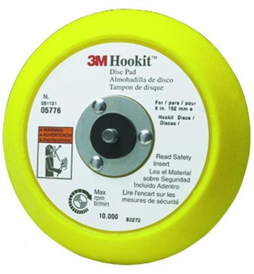 3M Hookit Disc Pad, 05776, 6 in, 10 per case