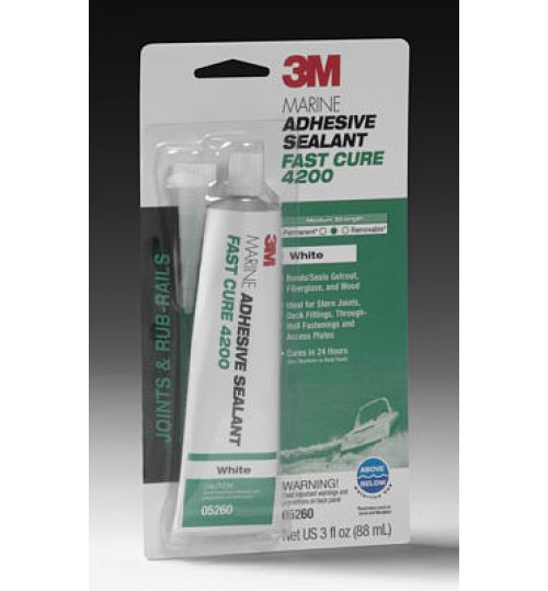 3M Marine Adhesive/Sealant Fast Cure 4200, 05260, White