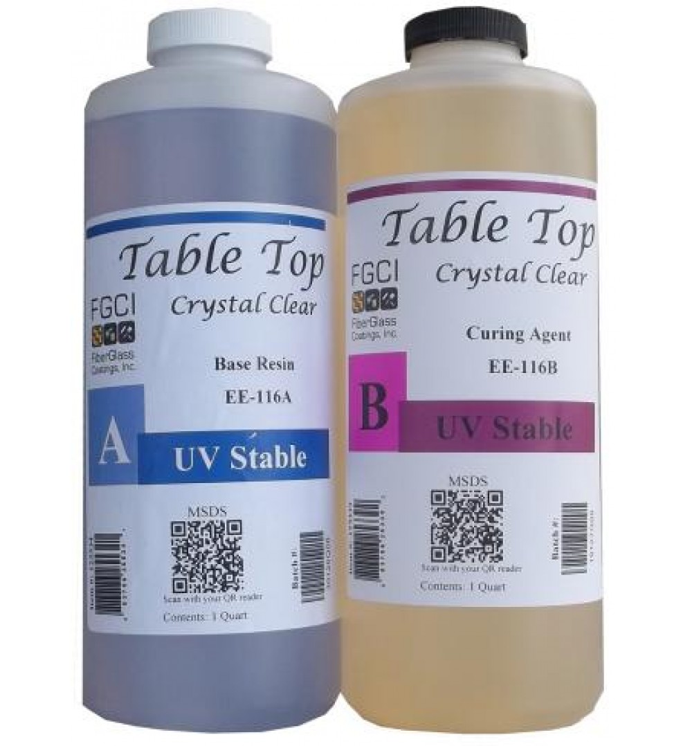 Crystal Clear Epoxy Table Top Resin, 1/2 Gallon Kit