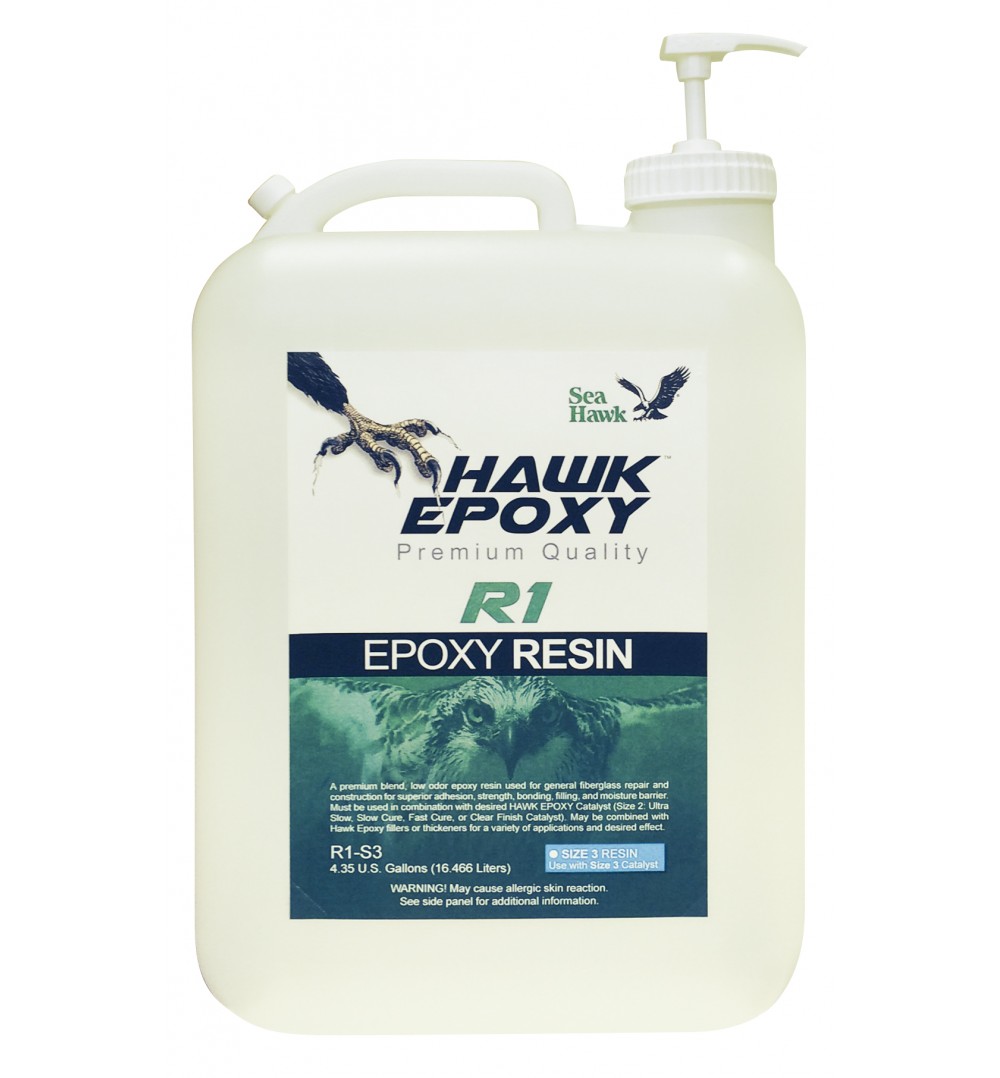 Hawk Epoxy Resin, R1-S4, 52 Gallon