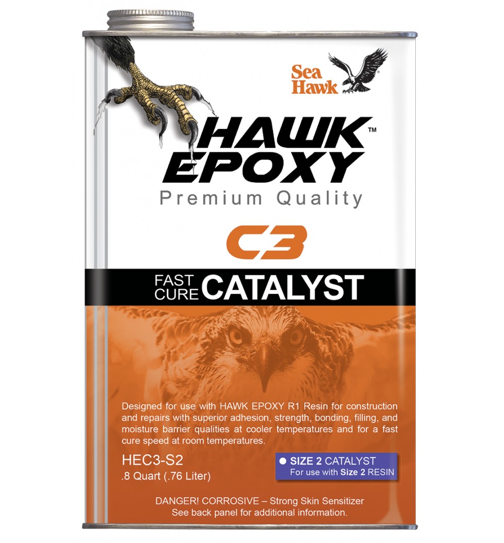 Hawk Epoxy C1-S2 Fast Cure Catalyst Size 2, .8 Quart