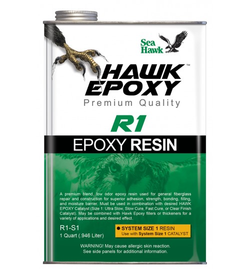 Hawk Epoxy Resin, R1-S1, Quart