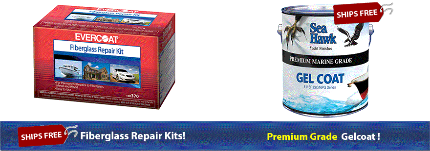 Boat Fiberglass Repair Supplies  Marine Gel Coat Repair Products