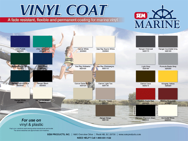 Sem Marine Vinyl Coat Color Chart