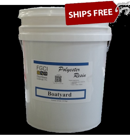 Boatyard Polyester Resin, 5 Gallon