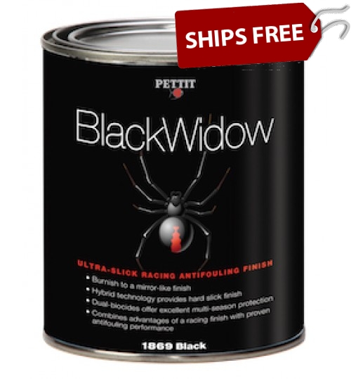 Pettit Black Widow Racing Antifouling, Black